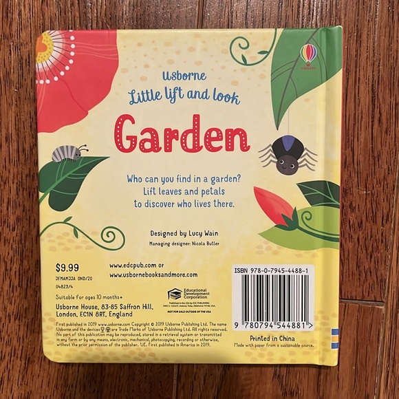 Usborne Little Lift and Look Garden Book - Picture 3 of 4